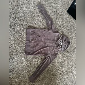 Brown Velvet zip up jacket.